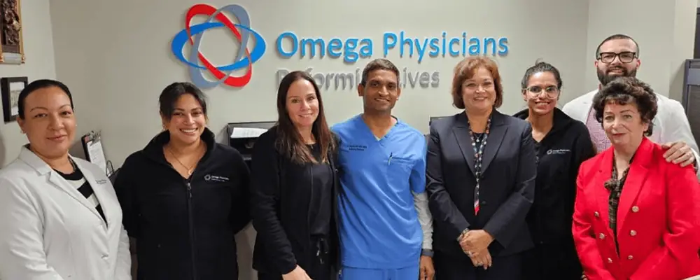 The staff at Omega Physicians clinic